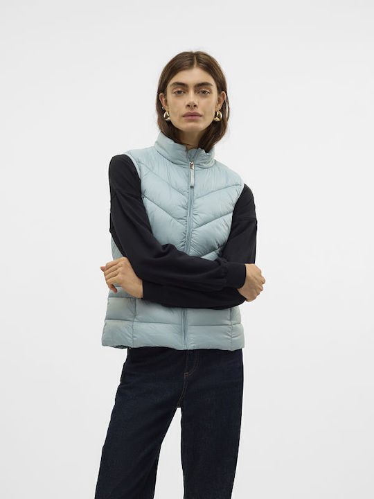 Scurtă Jachetă de femei Fără mâneci Puffer Green