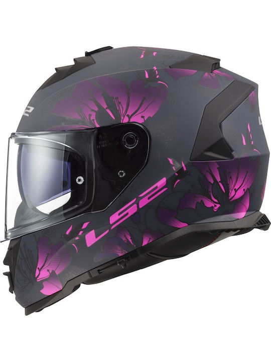 LS2 FF800 Storm II Burst Matt Black Pink Κράνος Μηχανής Full Face ECE 22.06 1400gr με Pinlock