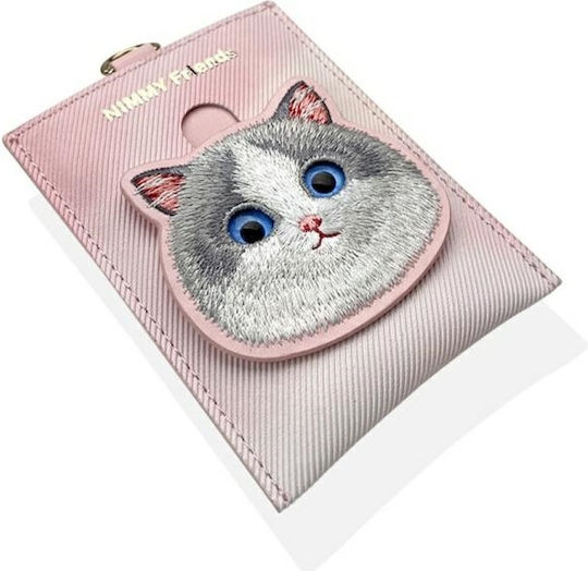 Nimmy Set 3in1 Phone Bag + Wallet + Locator Case Pink Big Eyed Pet 2.0 Cat