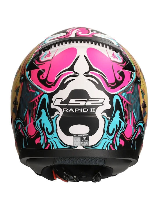 LS2 Rapid II Cyberg Matt Purple/Cyan Motorcycle Helmet Full Face ECE 22.06 1300gr