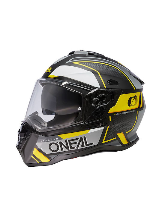 O'neal DSRS Square V.24 Black/Grey/Orange Motorradhelm Ein-Aus ECE 22.06 mit Sonnenblende