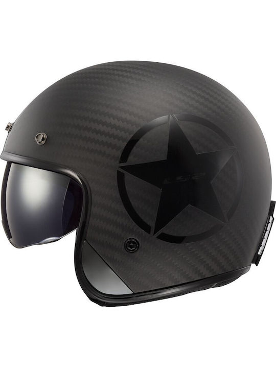 LS2 Bob Ii Of601 Star Matt Motorcycle Helmet Jet ECE 22.06 900gr