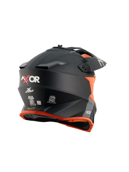Axor X-Cross Black/Orange Κράνος Μηχανής On-Off ECE 22.06 1600gr