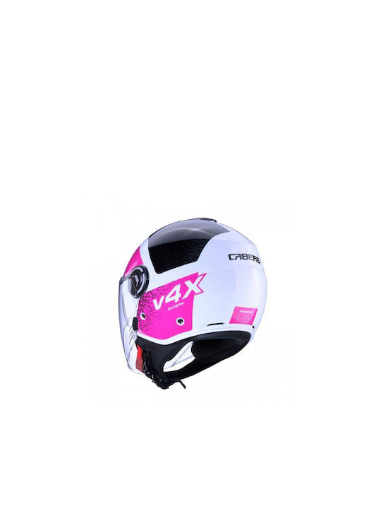 Caberg Riviera V4 White/Fuchsia/Black Motorradhelm Jet ECE 22.06 1150gr