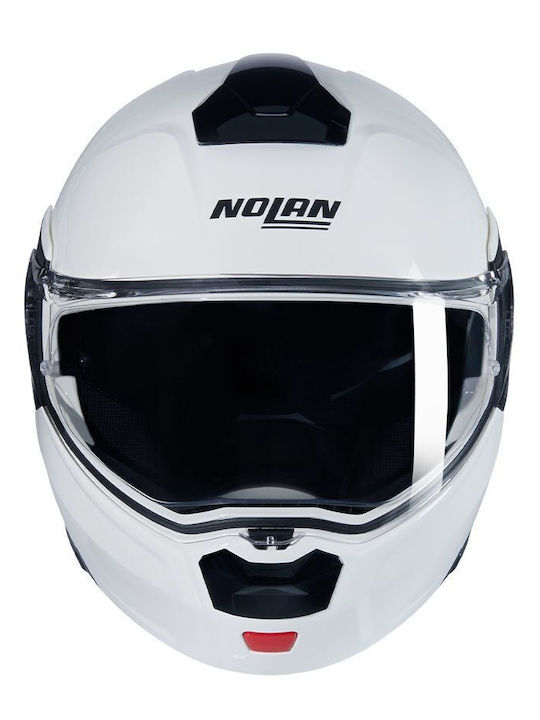 Nolan N90-3 Classico Pure White Κράνος Μηχανής Flip-Up ECE 22.06 με Pinlock και Sunvisor