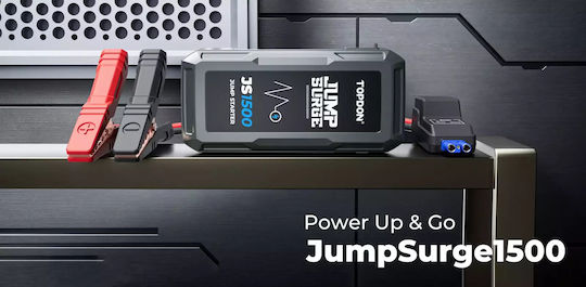 Topdon JS1500 Φορητός Εκκινητής Μπαταρίας Αυτοκινήτου 10000mAh με Power Bank / USB 12V
