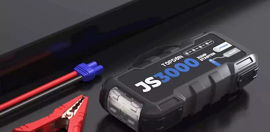 Topdon JumpSurge 3000 Φορητός Εκκινητής Μπαταρίας Αυτοκινήτου 24000mAh με Power Bank / USB / Φακό 12V