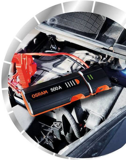 Osram Jumpstart 500 Преносим Стартер за автомобилна батерия 500Спецификация с Захранваща банка / USB 12V