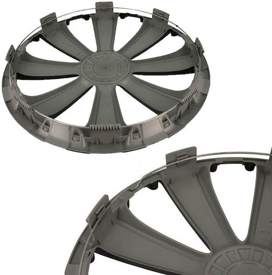 Versaco Комплект тапи за колела на автомобил Wind Rc Cbx 4бр 15" Gray/Gray