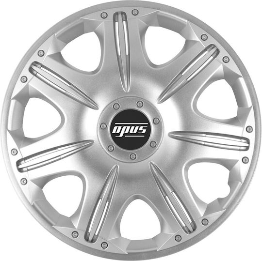 4Racing Car Hubcap Set Opus 15" 1pc Silver