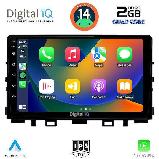 Digital IQ Ηχοσύστημα Αυτοκινήτου για Kia Rio / Stonic 2018 (Bluetooth/USB/AUX/WiFi/GPS/Apple-Carplay/Android-Auto) με Οθόνη Αφής 9"
