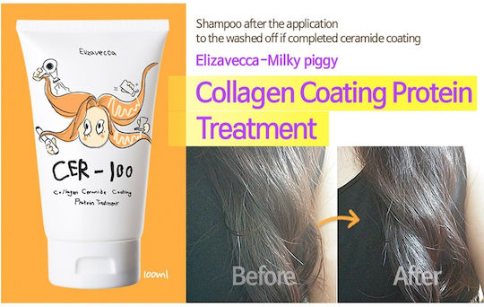 Elizavecca Milky Piggy Cer-100 Μάσκα Μαλλιών για Ενυδάτωση με Κερατίνη 50ml