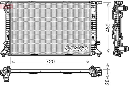 Audi A4 8k2 B8 Denso Drm02022 Radiator
