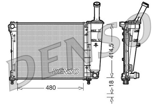 Radiator Apa Fiat 500 312 Denso Drm09161