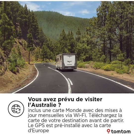 TomTom 7" Display GPS Device Go Camper Max with Bluetooth / Wi-Fi / USB and Card Slot