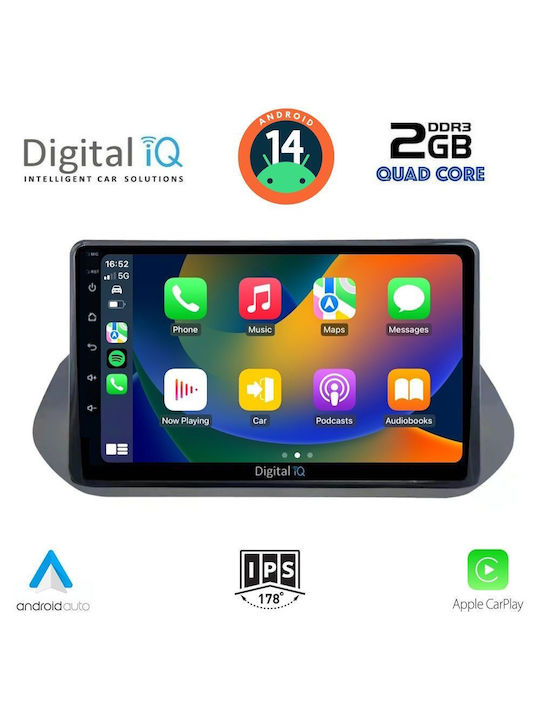 Digital IQ Car Audio System for Nissan Qashqai 2021 (Bluetooth/USB/WiFi/GPS/Apple-Carplay/Android-Auto) with Touch Screen 10"