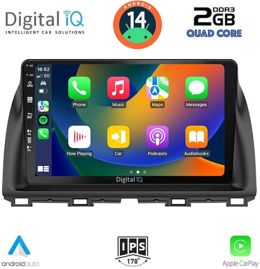 Digital IQ Auto-Audiosystem für Mazda CX-5 2013-2017 (Bluetooth/USB/WiFi/GPS/Apple-Carplay/Android-Auto) mit Touchscreen 10"