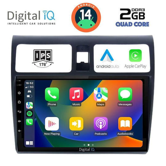Digital IQ Ηχοσύστημα Αυτοκινήτου για Suzuki Swift 2005-2011 (Bluetooth/USB/WiFi/GPS/Apple-Carplay/Android-Auto) με Οθόνη Αφής 10"