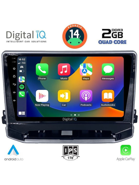 Digital IQ Car Audio System for Jeep Compass 2022 (Bluetooth/USB/WiFi/GPS/Apple-Carplay/Android-Auto) with Touch Screen 10"