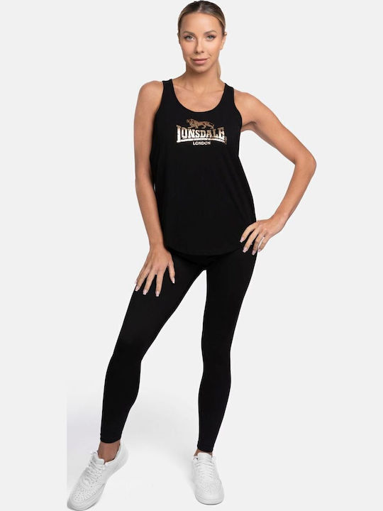 Lismoyny Women's Blouse Cotton Sleeveless Black/gold