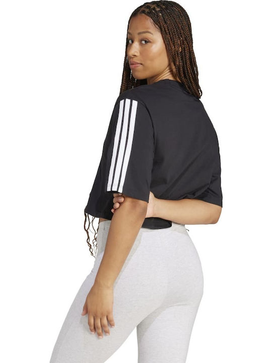 adidas Essentials 3-Stripes Μπλούζα Μαύρη