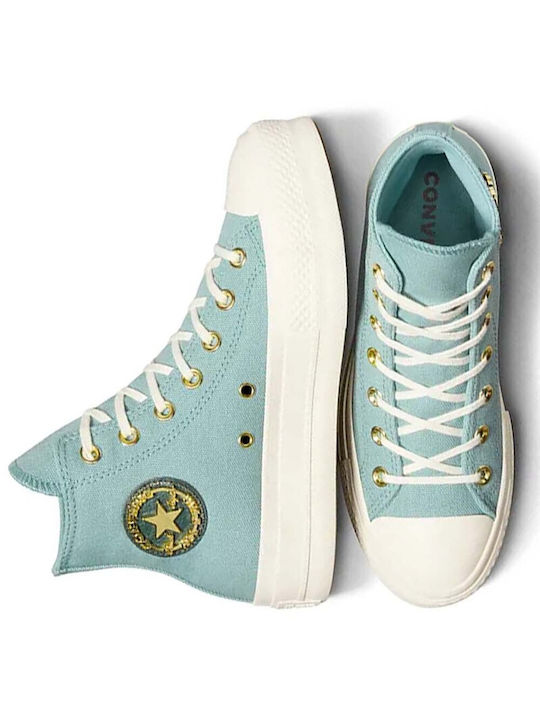 Chuck Taylor All Star Γυναικεία Flatforms Μποτάκια Vernal Pool / Egret / True Nature
