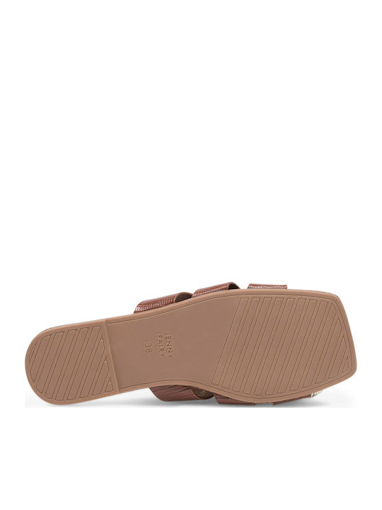 Flache Sandalen für Damen in Braun Farbe