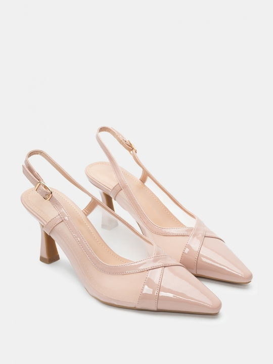 Luigi Pumps mit hohem Absatz Rosa