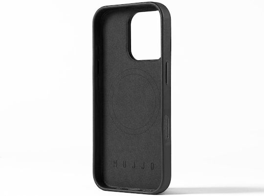 Mujjo Umschlag Rückseite Leder 1mm Schwarz (iPhone 17 Pro / iPhone 16 Pro)