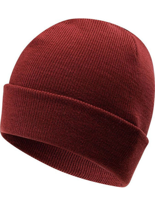 Mjosa Beanie Ανδρικός Σκούφος με Rib Πλέξη σε Κόκκινο χρώμα