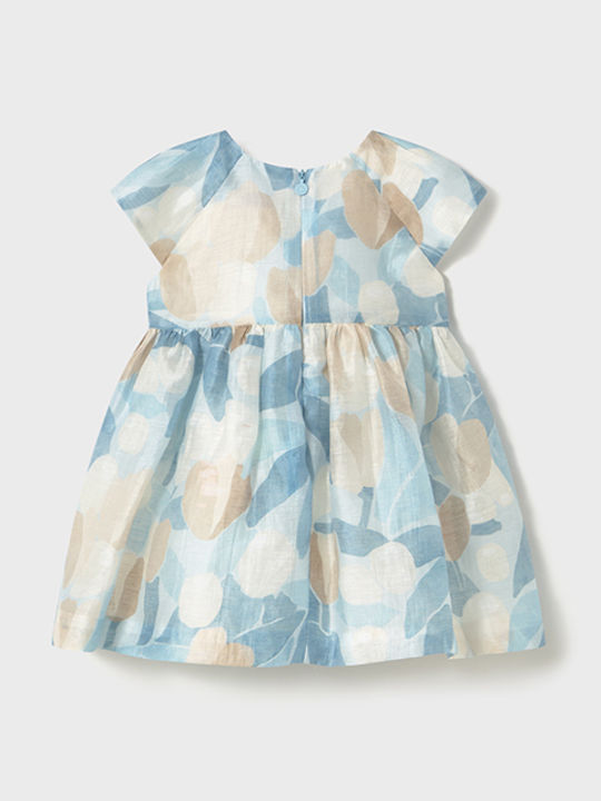 Kinderkleid Kurzärmelig Leinen Blue