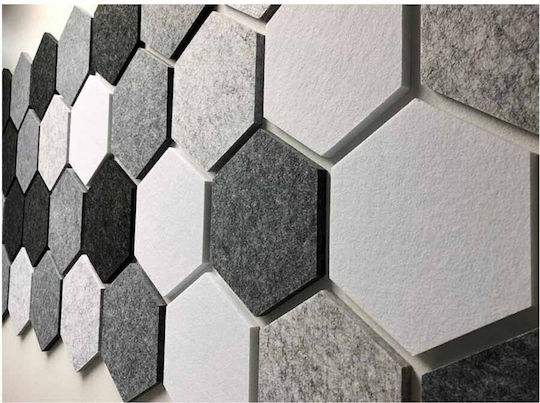 Audiodesigner Pet Hexagon Audio-Behandlungsmaterial Panel (1 Stück) in Gray Farbe