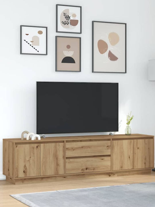 TV-Möbel Hölzernes mit LED-Beleuchtung Coffee L193.5xB41xH50cm
