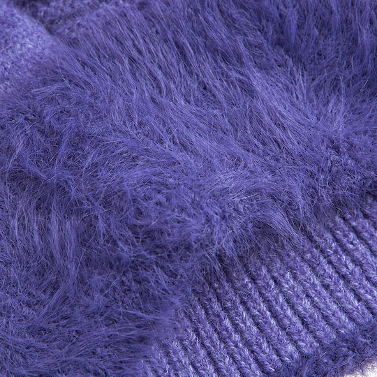 Beanie Γυναικείος Σκούφος Πλεκτός σε Λιλά χρώμα