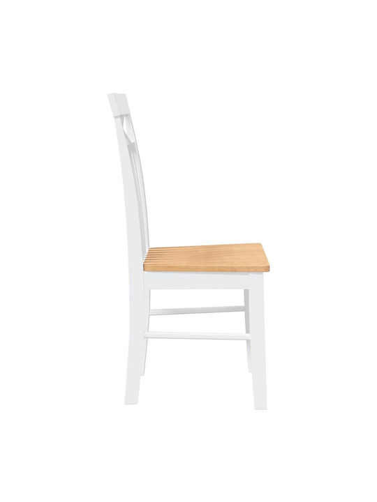 Dining Room Wooden Chair White 42.5x53.5x94cm 2pcs
