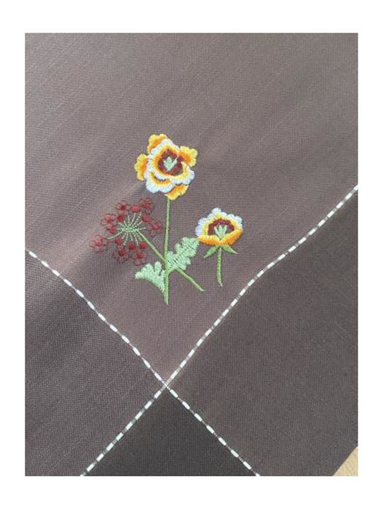 Linea Home Tischtuch Pansy Eggplant 140x180cm