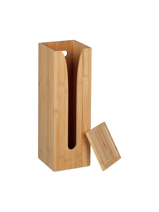 Relaxdays An der Wand montiert Badezimmer-Accessoire-Set Bamboo Beige
