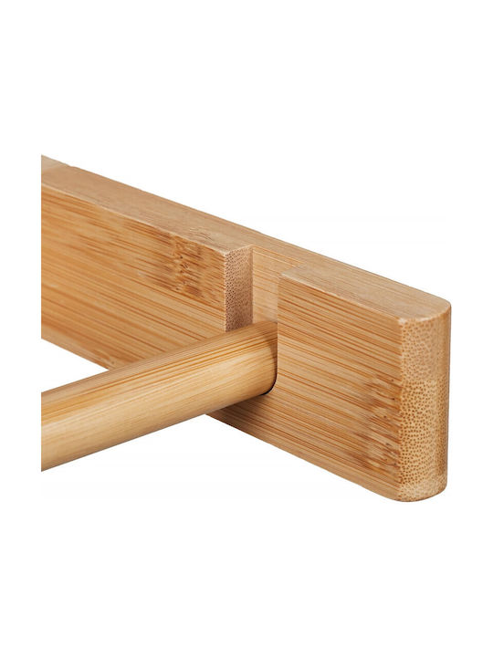 Relaxdays An der Wand montiert Badezimmer-Accessoire-Set Bamboo Beige