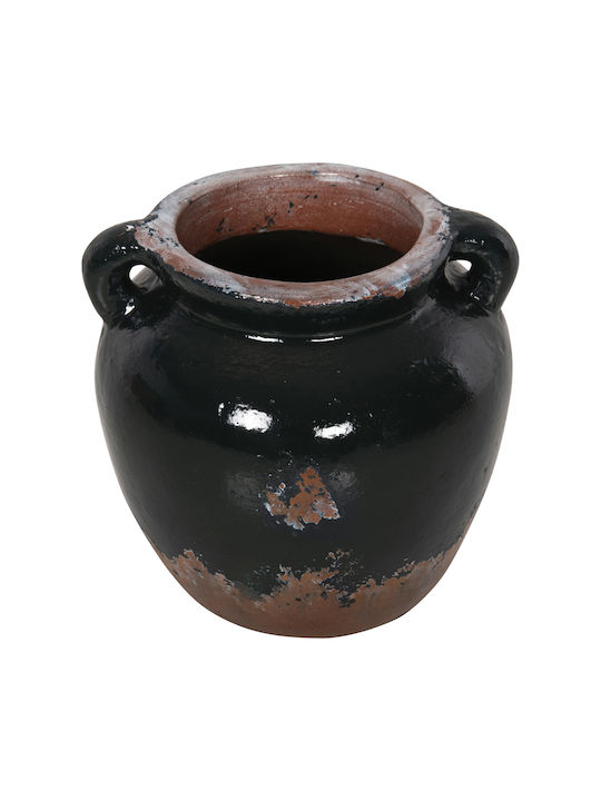 HomeMarkt Decorative Vase Black 24x18x23cm