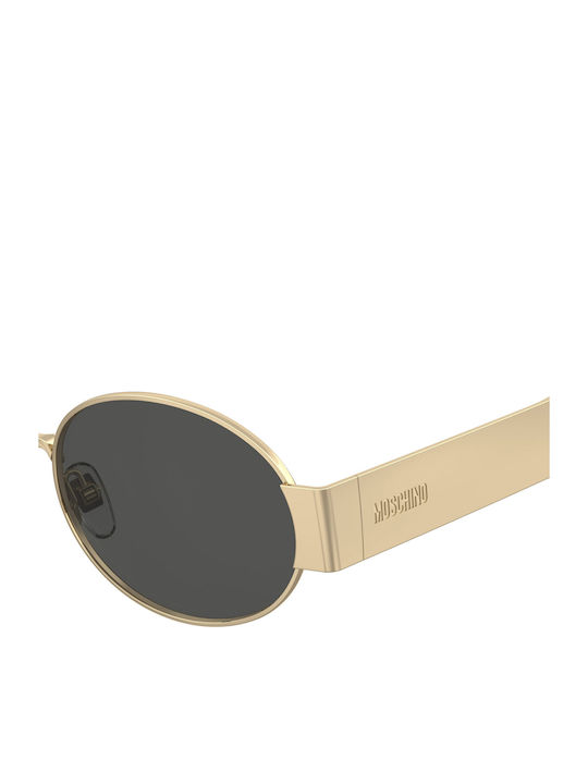 Moschino Unisex Γυαλιά Ηλίου με Χρυσό Μεταλλικό Σκελετό και Γκρι Φακό MOS185/S 000/IR