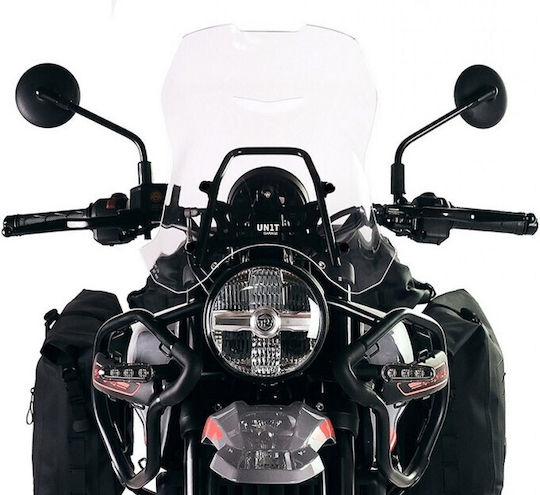 Klares XL-Windschutzscheiben-GPS-Halterung Royal Enfield Himalayan 450 Unit Garage
