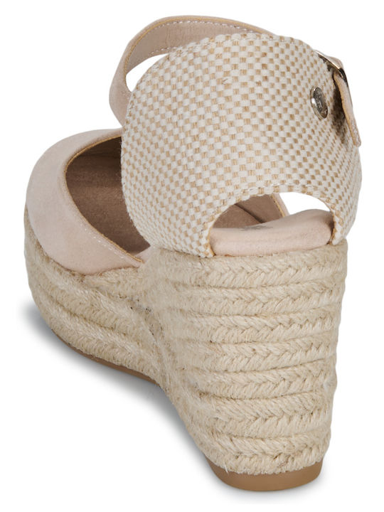 Damenplattformen im Espadrilles-Stil Beige