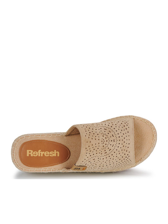 Flache Sandalen für Damen in Beige Farbe