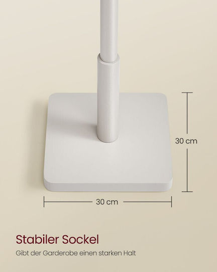 Vasagle Wooden Coat Rack Beige 175cm