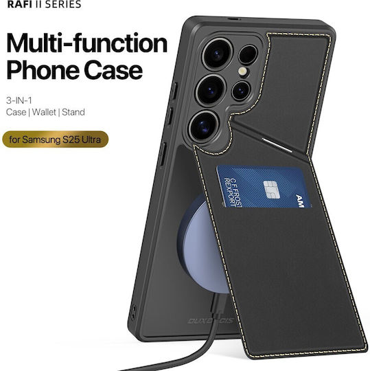 Samsung Rafi Ii Series Back Cover Πλαστικό Μαύρο (Galaxy S25 Ultra)