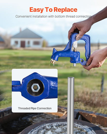 Vevor Frost Free Baucet Outdoor Fire Proof Yard Hydrant Αντικατάσταση Κεφαλής Μπλε