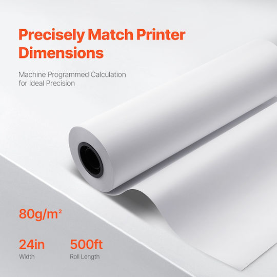 Vevor Χαρτί Ρολό x 500m 80gr/m²