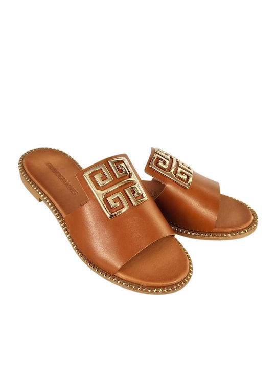 Sandale Casual Damă Din Piele Tabac Maro