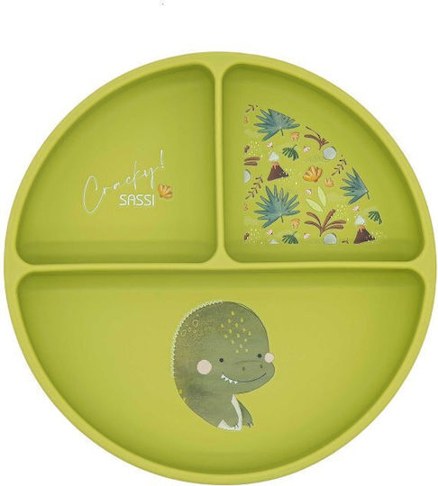 Sassi Junior Children's Silicone Food Bowl Cracky the Dinosaur