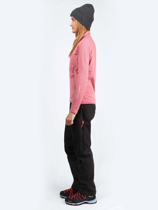Pedroc Pl R Fz Fleece Γυναικεία Ζακέτα με Φερμουάρ σε Ροζ Χρώμα